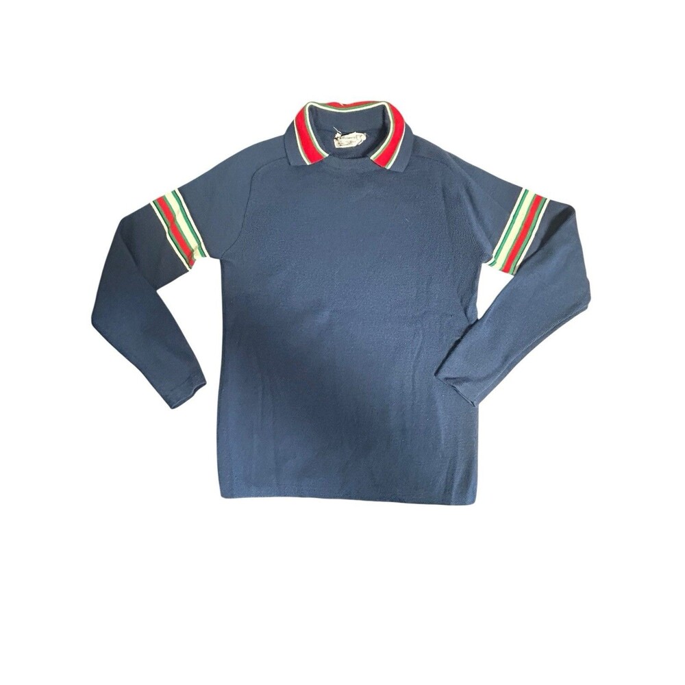 Vintage Eidelweiss Sweater Size Large Ski Snowboard Colorful Stripe Sleeve Wool
